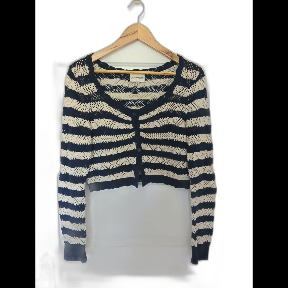 Cropped crochet cardigan, Sz M